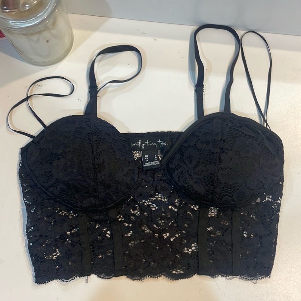 Black see through top